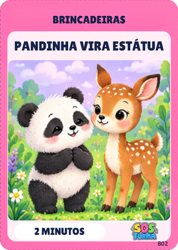 Ficha B02 Pandinha Vira Estátua, frente